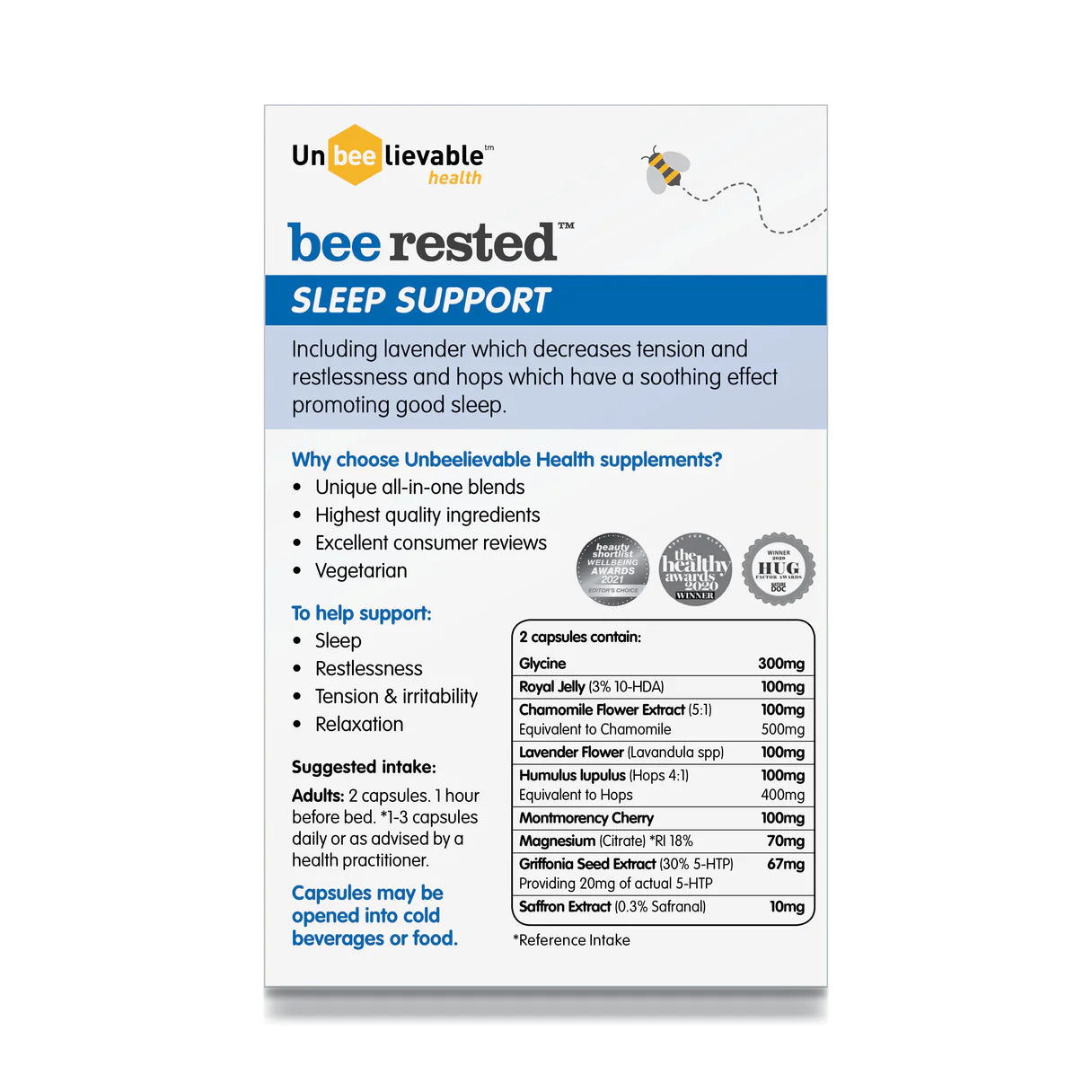 Bee Rested Sleep Support - 20 Capsules