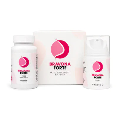 Bravona Forte 60 Caps & Cream Supplement 50ml