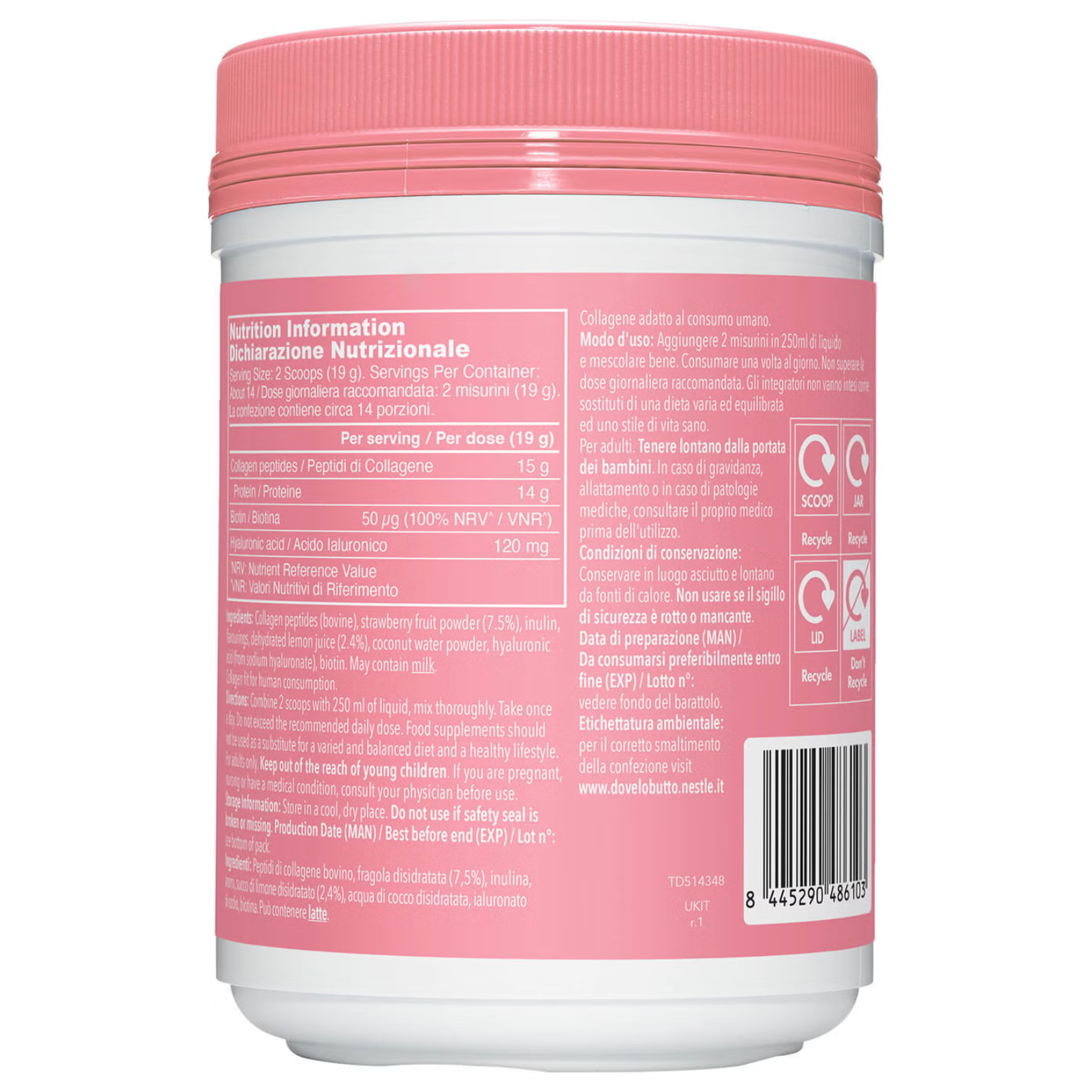 Vital Proteins Beauty Collagen Strawberry & Lemon 271g