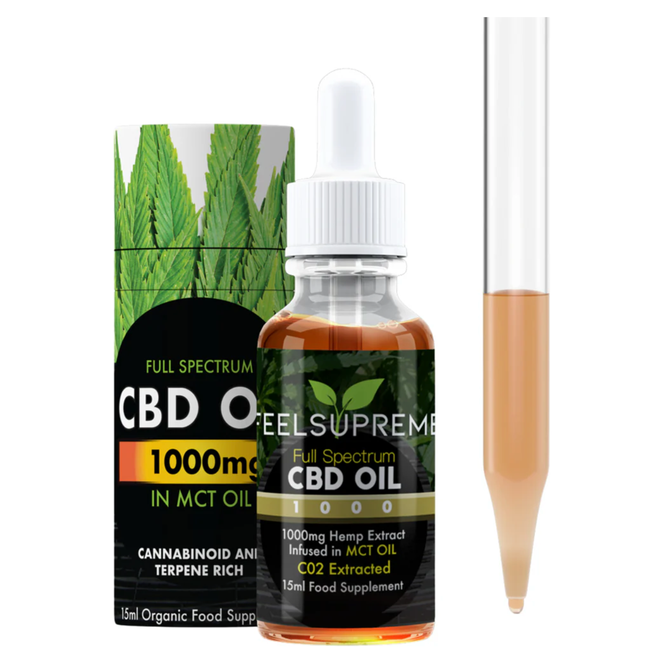 Feel Supreme 1000mg CBD In MCT Oil 15ml