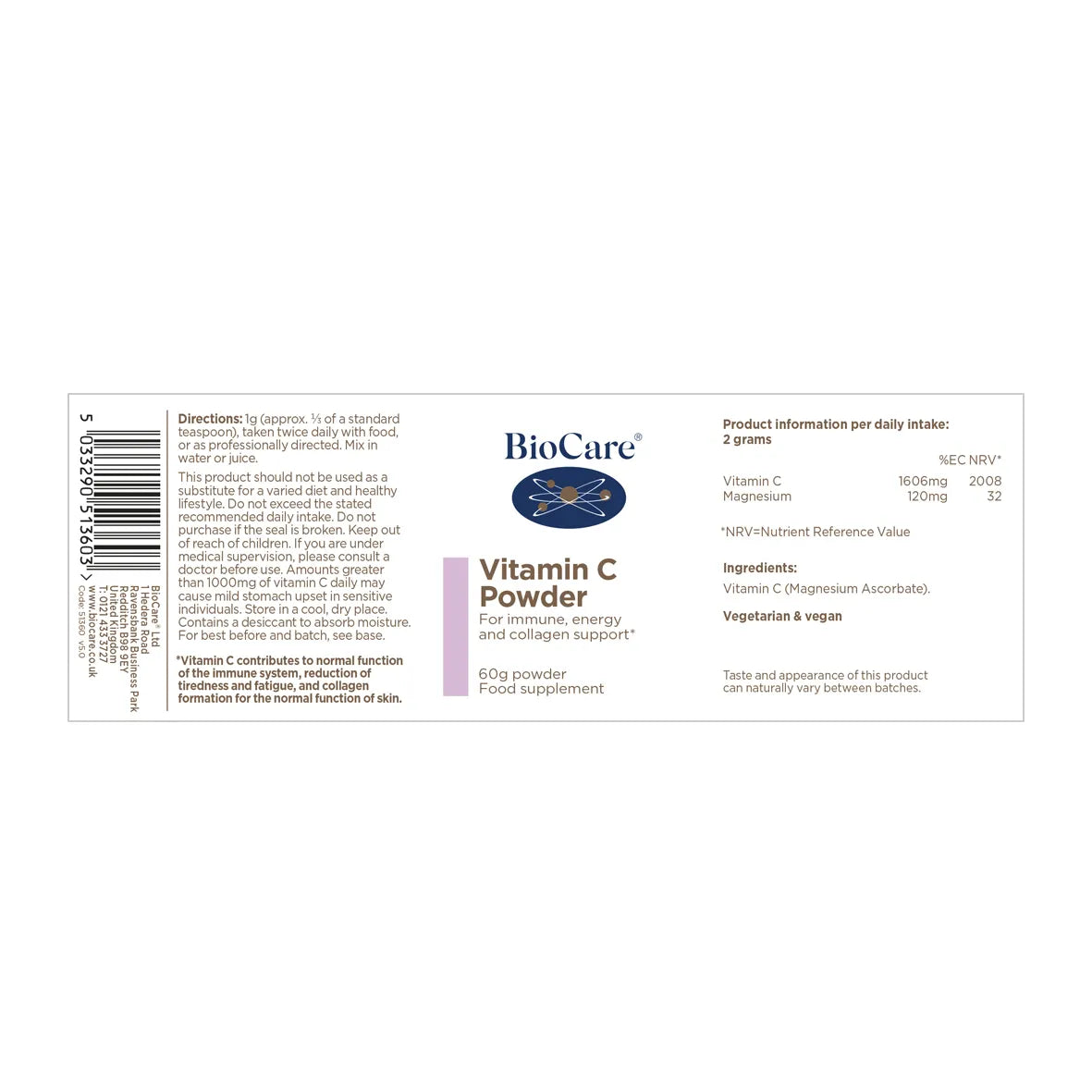 Biocare Vitamin C Powder