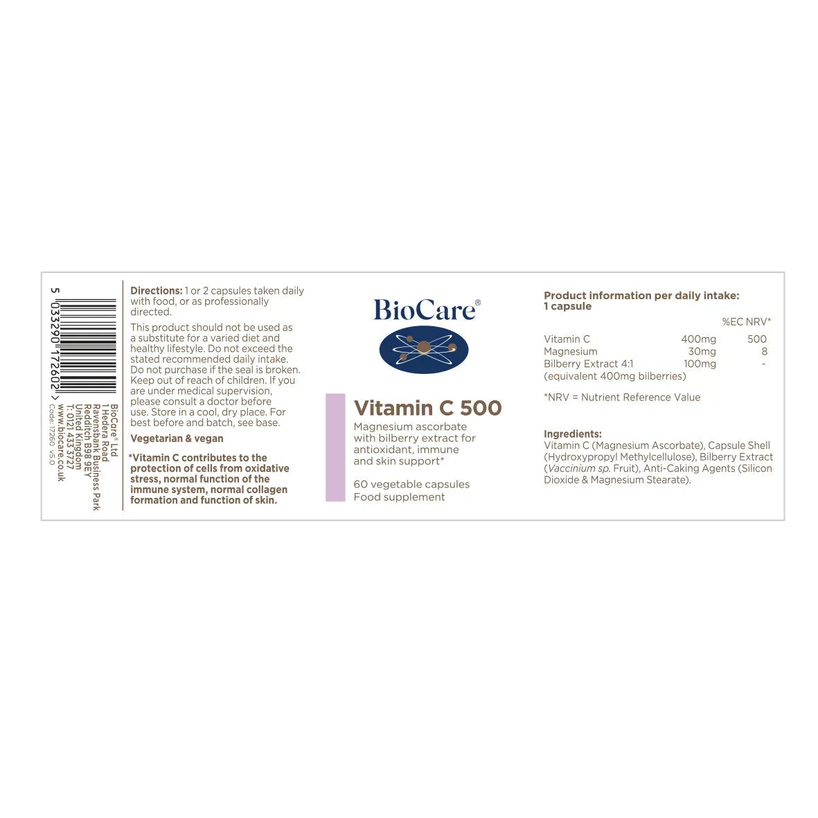 Biocare Vitamin C 500