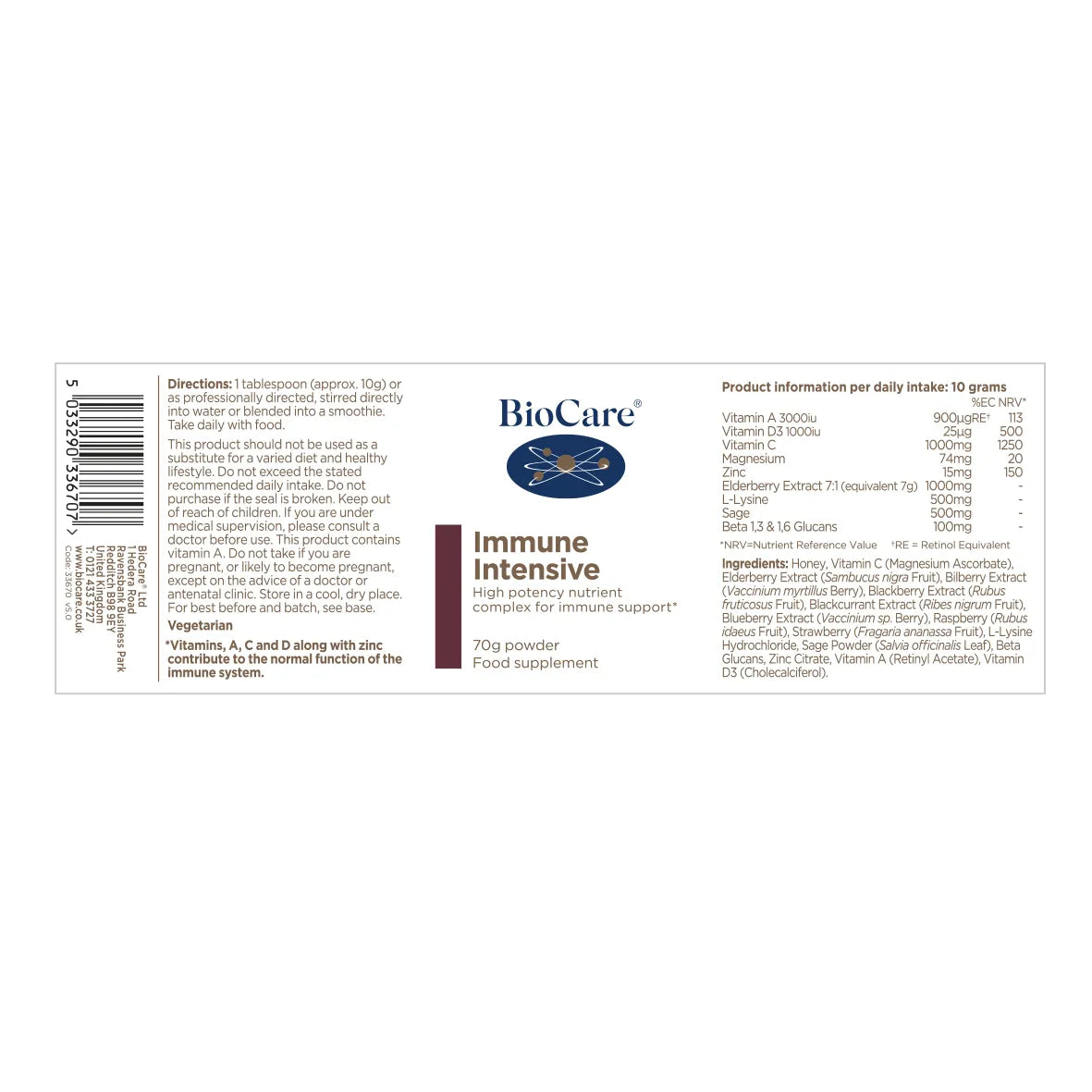 Biocare Immune Intensive - 70g