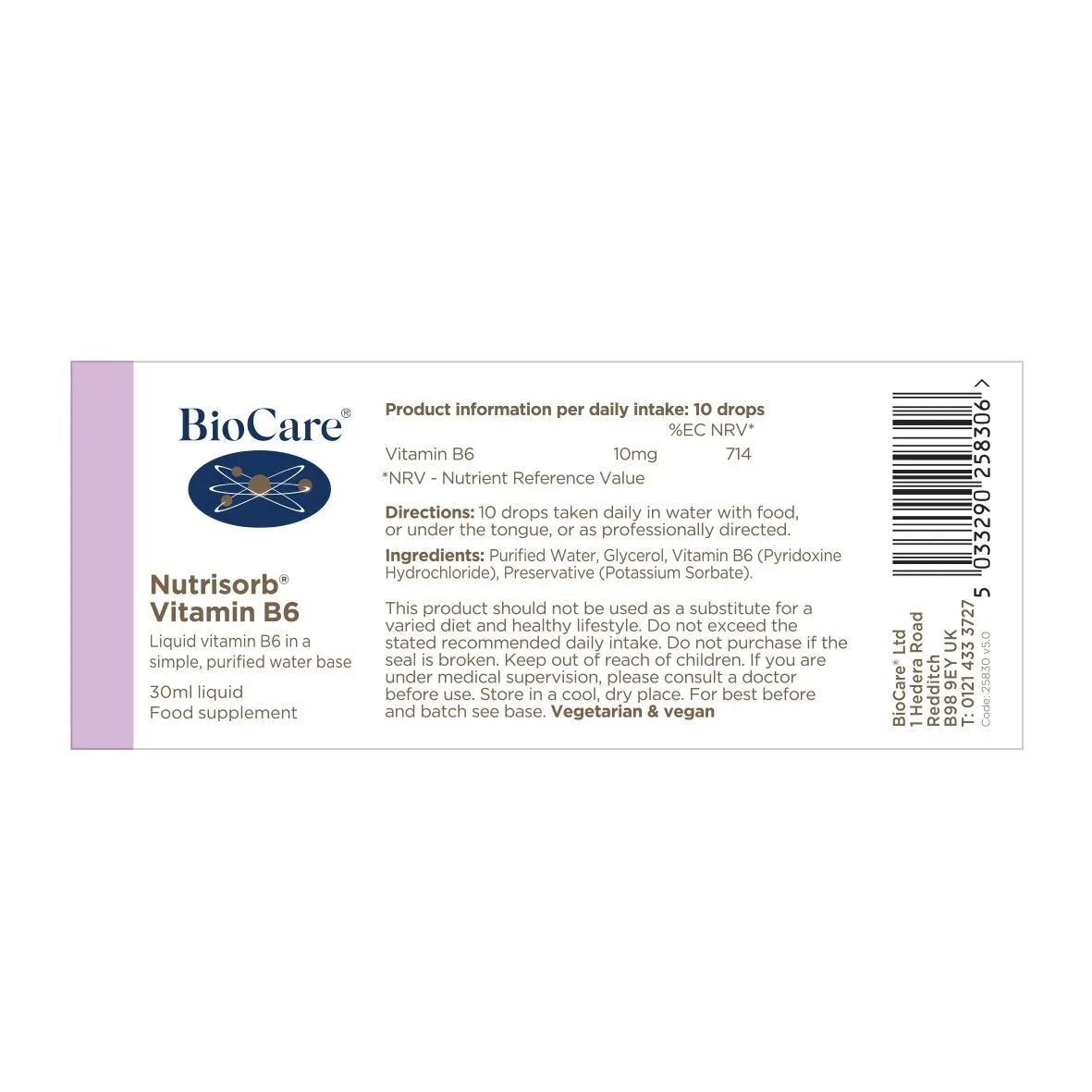 Biocare Nutrisorb® Vitamin B6 30ml