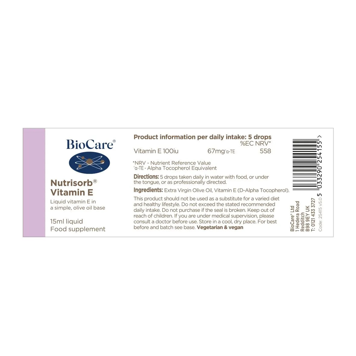 Biocare Nutrisorb® Vitamin E 15ml