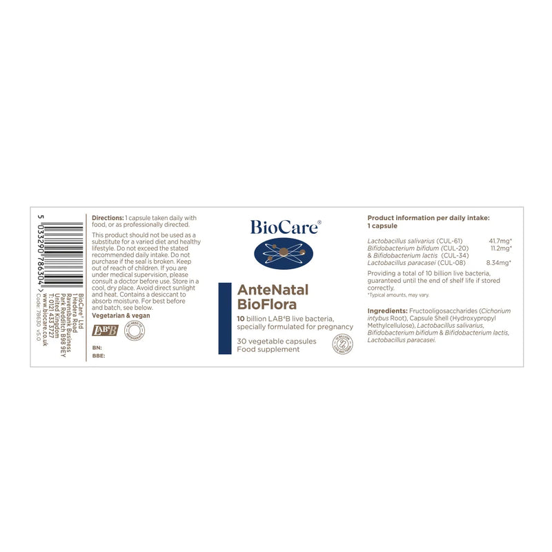 Biocare AnteNatal BioFlora 30 Caps