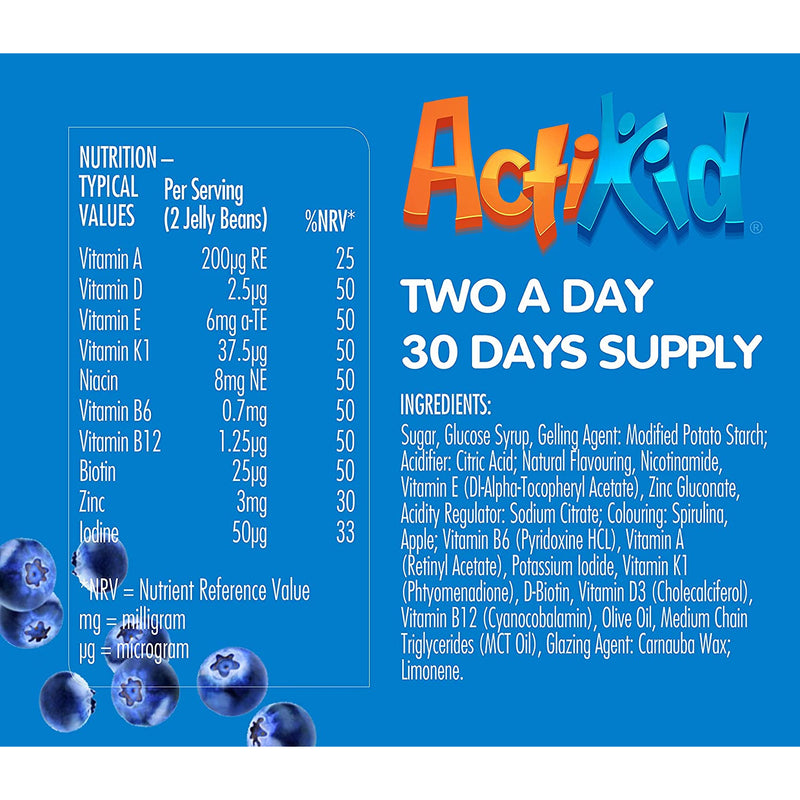 ActiKid Magic Beans Kids Vitamins Kids Multivitamin 60 Jelly Beans