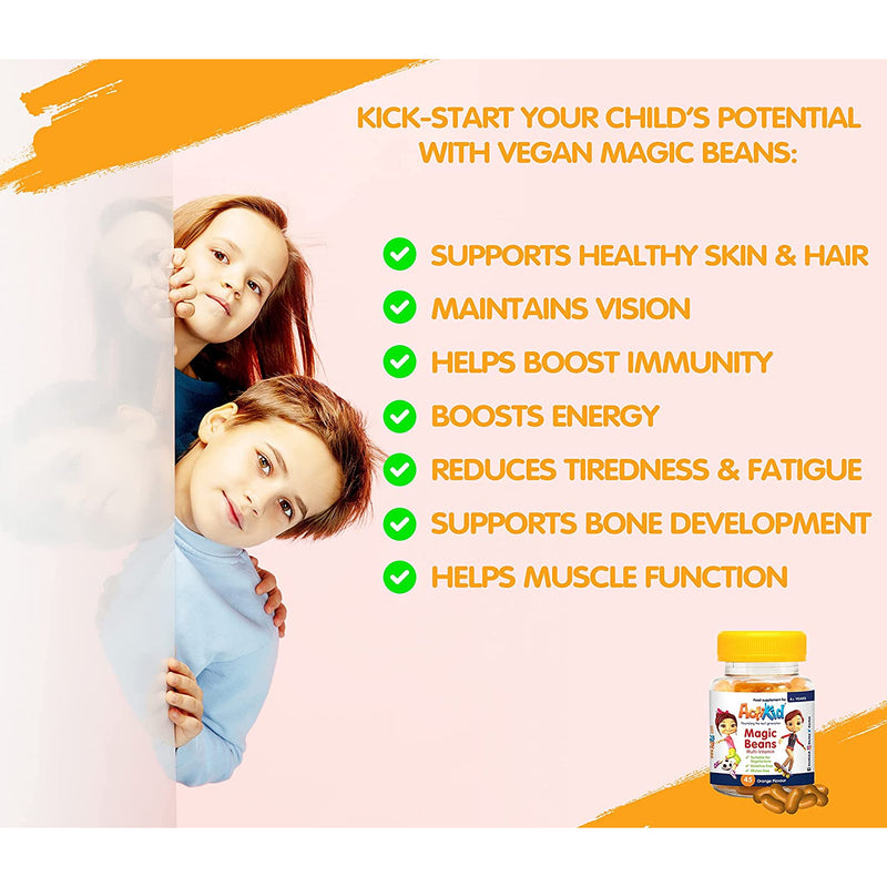 ActiKid Magic Beans 45x Orange Flavour Kids Multi Vitamins