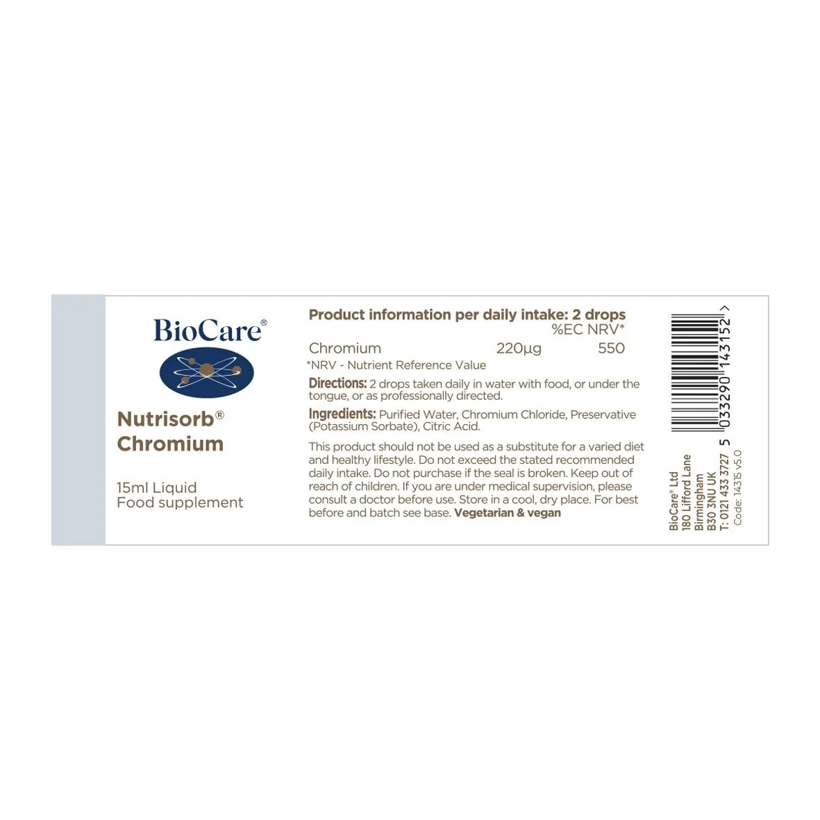 Biocare Nutrisorb® Chromium 15ml