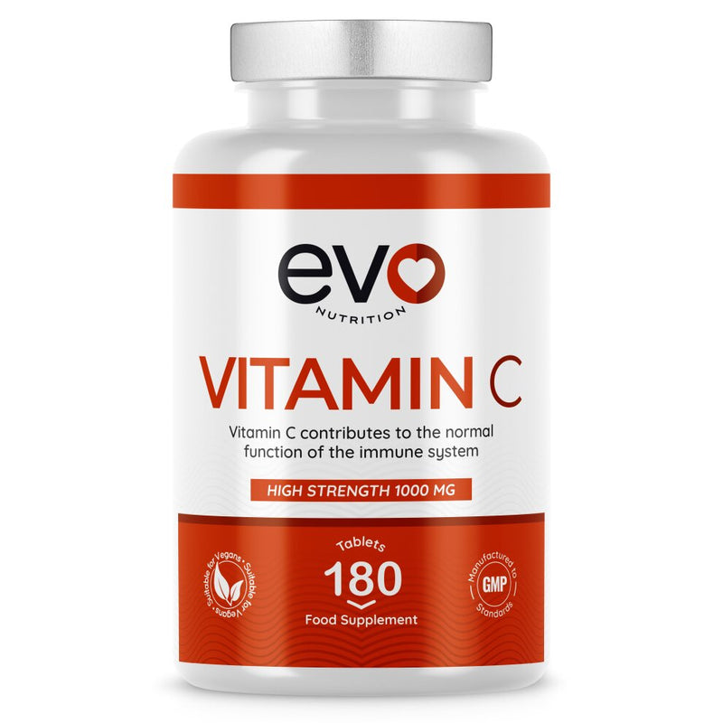 EVO Nutrition High Strength 1000mg Vitamin C - 180 Vegan Tablets
