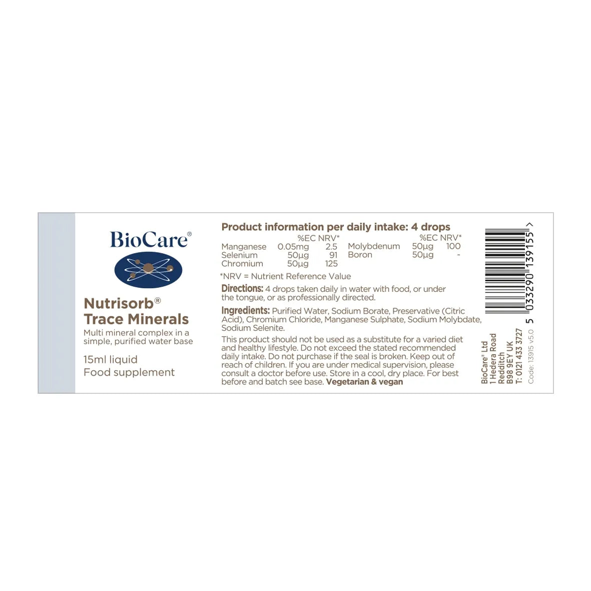 Biocare Nutrisorb® Trace Minerals 15ml