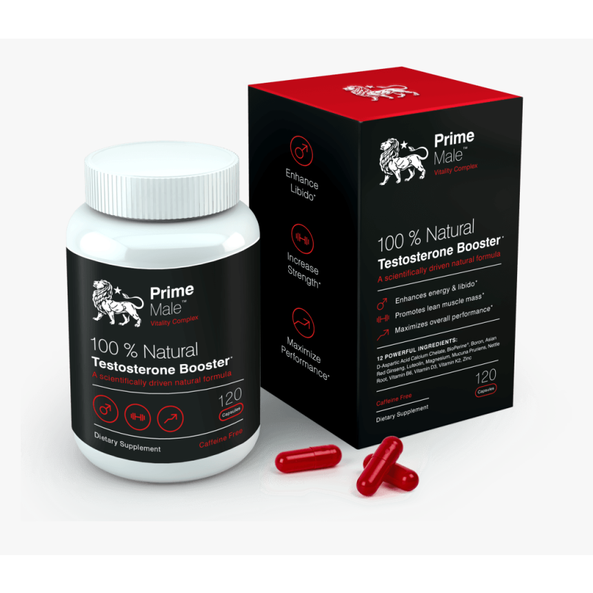 Prime Male 100% Natural Testosterone Booster 120 Capsules