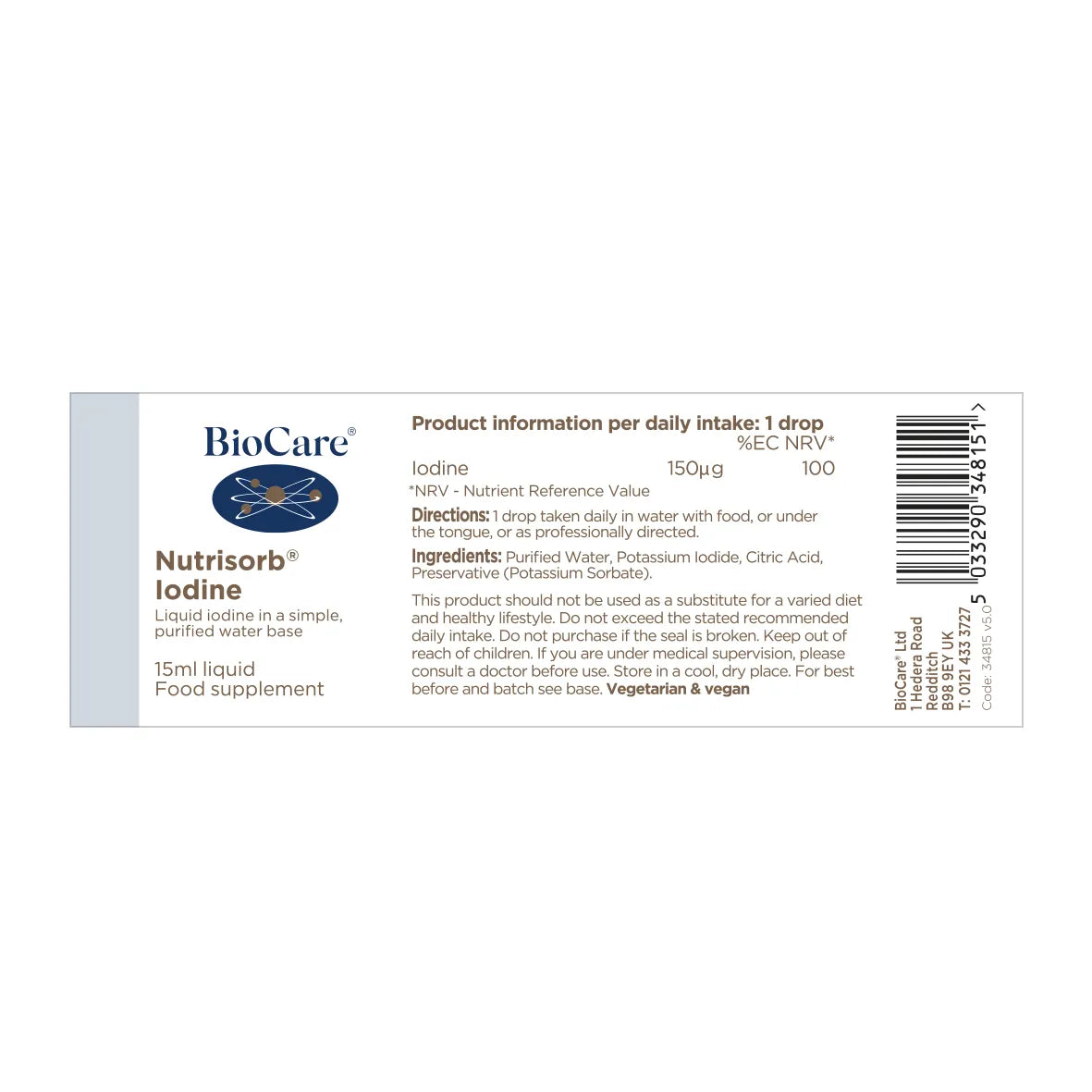 Biocare Nutrisorb® Iodine 15ml